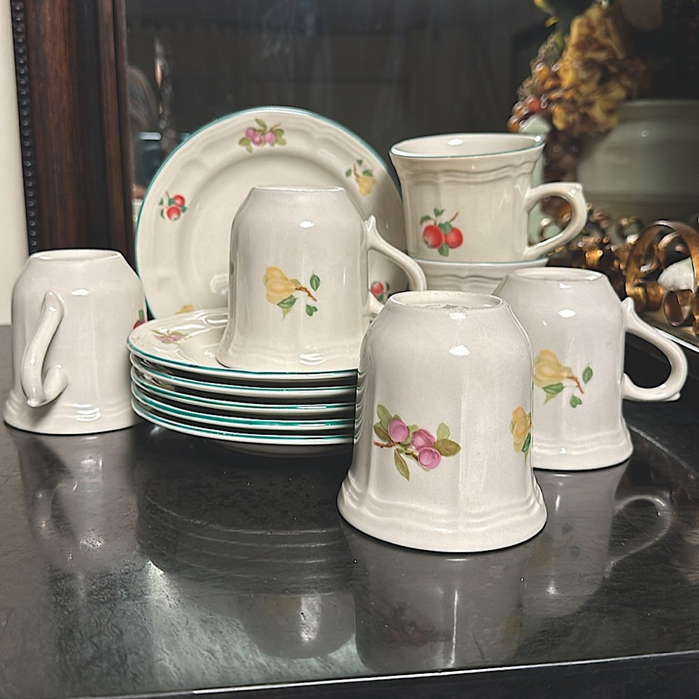 Gibson tea cups with saucers.
